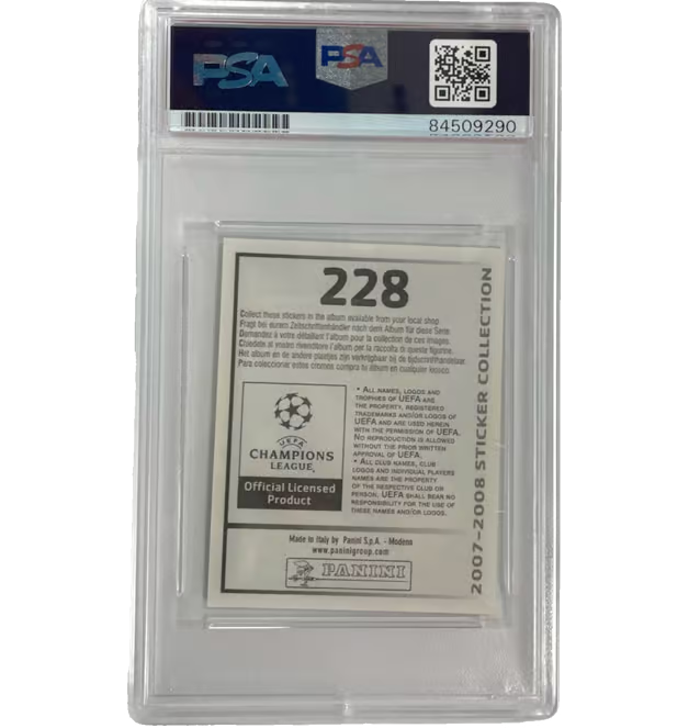 Karim Benzema Signed 2007-08 Panini Champions League Sticker – PSA 10 Autograph